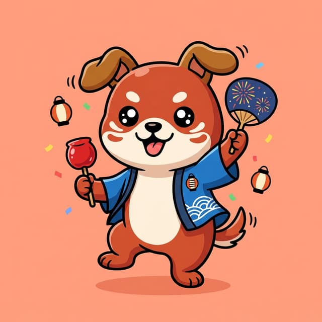 お祭り犬