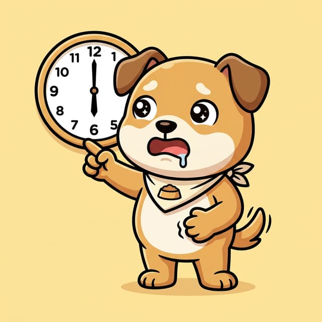 おなか時計犬