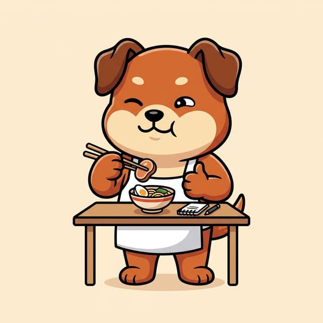 グルメ評論犬