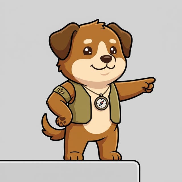 穏やかなリーダー犬